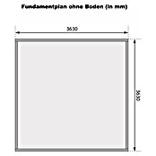 Karibu Gartenhaus Radeburg 3 (Außenmaß inkl. Dachüberstand (B x T): 724 x 393 cm, Holz, Terragrau, Mit Seitendach) | BAUHAUS