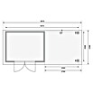 Karibu Gartenhaus Kerko 4 (Außenmaß inkl. Dachüberstand (B x T): 609 x 238 cm, Holz, Terragrau, Mit Seitendach, Rück- und Seitenwand) | BAUHAUS