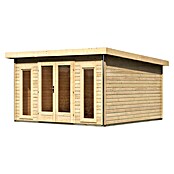 Karibu Gartenhaus Radeburg 3 (Außenmaß inkl. Dachüberstand (B x T): 406 x 393 cm, Holz, Natur) | BAUHAUS
