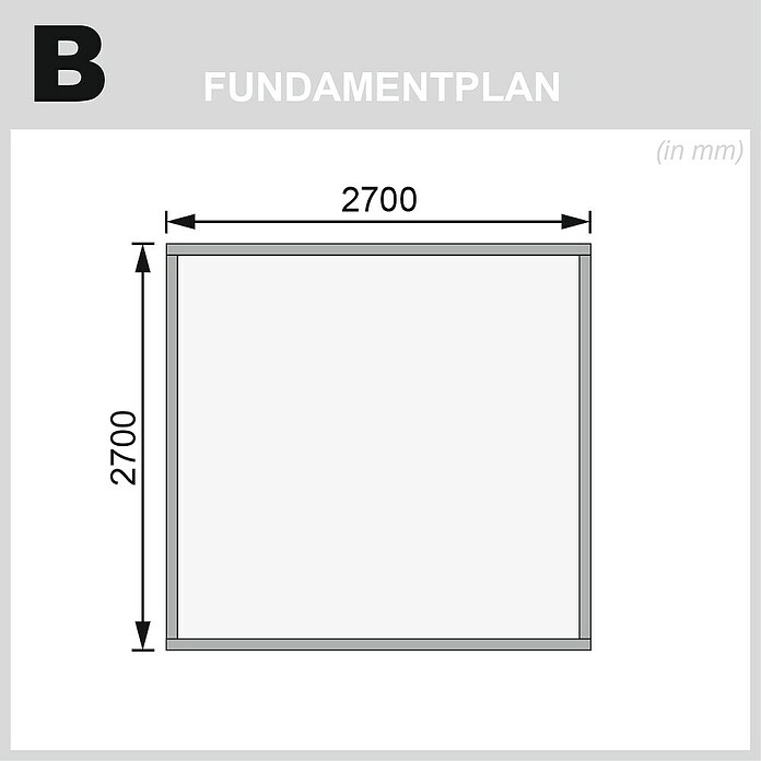 Karibu Gartenhaus Kastorf 6 (Außenmaß inkl. Dachüberstand (B x T): 305 x 303 cm, Holz, Terragrau) | BAUHAUS