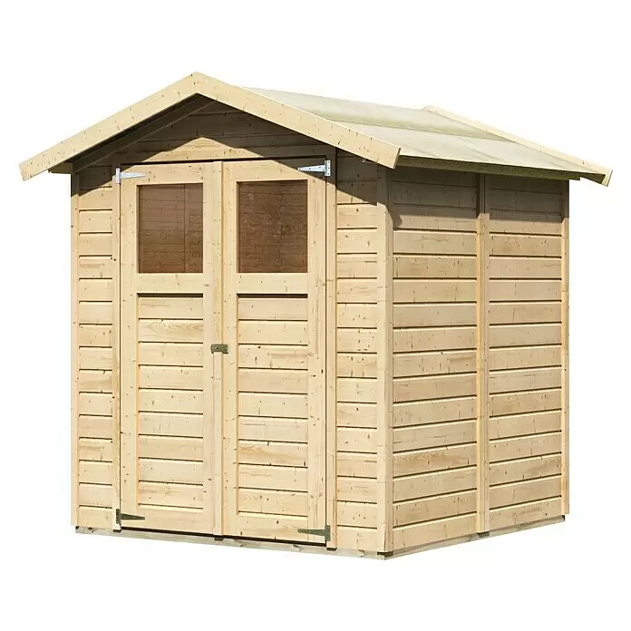 Karibu Gartenhaus EasyAußenmaß inkl. Dachüberstand (B x T): 207 x 207 cm, Holz, Natur