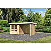 Karibu Gartenhaus Askola 2 (Außenmaß inkl. Dachüberstand (B x T): 467 x 238 cm, Holz, Natur, Mit Seitendach, Rück- & Seitendach) | BAUHAUS