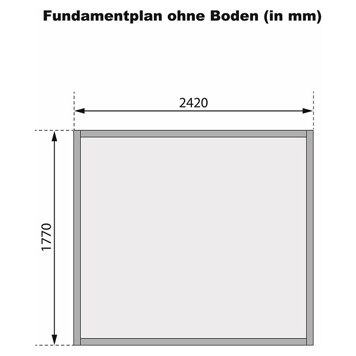 Karibu Gartenhaus Dalin (Außenmaß inkl. Dachüberstand (B x T): 263 x 210 cm, Holz, Natur) | BAUHAUS