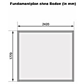Karibu Gartenhaus Dalin (Außenmaß inkl. Dachüberstand (B x T): 263 x 210 cm, Holz, Natur) | BAUHAUS