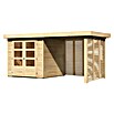 Karibu Gartenhaus Askola 2 (Außenmaß inkl. Dachüberstand (B x T): 467 x 238 cm, Holz, Natur, Mit Seitendach, Rück- & Seitendach) | BAUHAUS