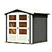 Karibu Gartenhaus Amberg 2 (Außenmaß inkl. Dachüberstand (B x T): 213 x 197 cm, Holz, Terragrau) | BAUHAUS