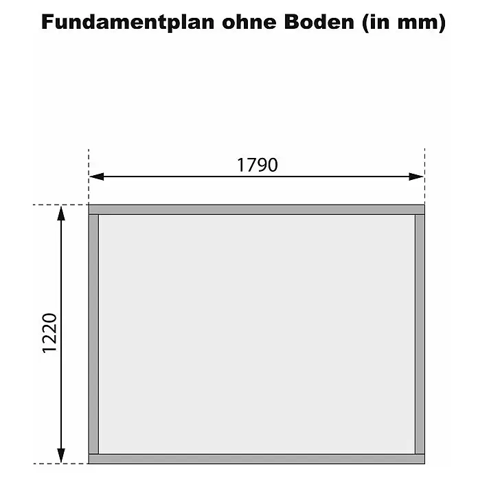 Karibu Gartenhaus Merseburg 2Außenmaß inkl. Dachüberstand (B x T): 189 x 142 cm, Holz, Natur, Ohne Seitendach