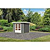 Karibu Gartenhaus Askola 3,5 (Außenmaß inkl. Dachüberstand (B x T): 266 x 262 cm, Holz, Terragrau, Ohne Seitendach) | BAUHAUS
