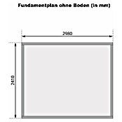 Karibu Gartenhaus Askola 5 (Außenmaß inkl. Dachüberstand (B x T): 330 x 262 cm, Holz, Terragrau, Ohne Seitendach) | BAUHAUS