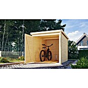 Karibu Fahrradgarage (Außenmaß inkl. Dachüberstand (B x T): 179 x 227 cm, Holz, Natur) | BAUHAUS