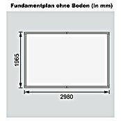 Karibu Marktstand (Außenmaß inkl. Dachüberstand (B x T): 329 x 253 cm, Holz, Natur) | BAUHAUS