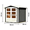 Karibu Gartenhaus Amberg 2 (Außenmaß inkl. Dachüberstand (B x T): 213 x 197 cm, Holz, Terragrau) | BAUHAUS
