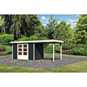 Karibu Gartenhaus Malta (Außenmaß inkl. Dachüberstand (B x T): 614 x 333 cm, Holz, Natur, Mit Seitendach) | BAUHAUS