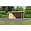 Karibu Gartenhaus Schwandorf 3 (Außenmaß inkl. Dachüberstand (B x T): 467 x 238 cm, Holz, Natur, Mit Seitendach und Rückwand) | BAUHAUS