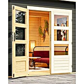 Karibu Gartenhaus Northeim 3 (Außenmaß inkl. Dachüberstand (B x T): 664 x 331,5 cm, Holz, Terragrau, Mit Seitendach) | BAUHAUS
