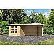 Karibu Gartenhaus Askola 3 (Außenmaß inkl. Dachüberstand (B x T): 528,5 x 238 cm, Holz, Natur, Mit Seitendach und Rückwand) | BAUHAUS