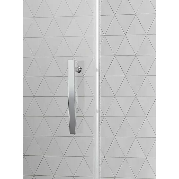 Camargue Air 2.0 Eckdusche C73L+C80 - L x B x H: 117 x 87 x 200 cm, Beschichtet, Chrom, Glasstärke: 8 mm - Detailaufnahme