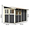 Karibu Gartenhaus Wandlitz 4 (Außenmaß inkl. Dachüberstand (B x T): 200 x 408 cm, Holz, Terragrau) | BAUHAUS