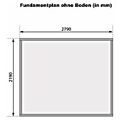 Karibu Gartenhaus Flora 3 (Außenmaß inkl. Dachüberstand (B x T): 297 x 237 cm, Holz, Natur) | BAUHAUS