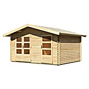 Karibu Gartenhaus Lagor (Außenmaß inkl. Dachüberstand (B x T): 468 x 390 cm, Holz, Natur) | BAUHAUS