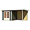 Karibu Gartenhaus Kandern 3 (Außenmaß inkl. Dachüberstand (B x T): 495 x 273 cm, Holz, Terragrau) | BAUHAUS