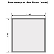 Karibu Gartenhaus Bastrup 2 (Außenmaß inkl. Dachüberstand (B x T): 255 x 273 cm, Holz, Natur) | BAUHAUS