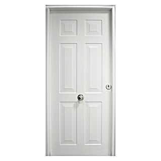 THT Puerta de entrada exterior Saga M100 Yedra (90 x 210 cm, Derecha, Blanco)