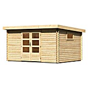 Karibu Gartenhaus (Außenmaß inkl. Dachüberstand (B x T): 406 x 333 cm, Holz, Natur) | BAUHAUS