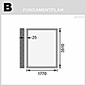 Karibu Gartenhaus Wandlitz 4 (Außenmaß inkl. Dachüberstand (B x T): 200 x 408 cm, Holz, Natur) | BAUHAUS