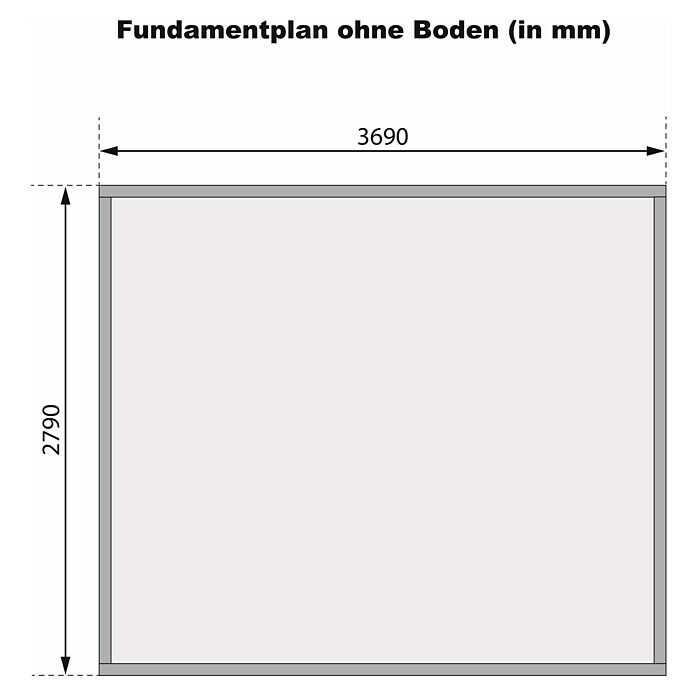 Karibu Gartenhaus (Außenmaß inkl. Dachüberstand (B x T): 406 x 333 cm, Holz, Natur) | BAUHAUS