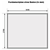 Karibu Gartenhaus (Außenmaß inkl. Dachüberstand (B x T): 406 x 333 cm, Holz, Natur) | BAUHAUS