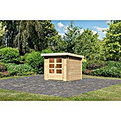 Karibu Gartenhaus Bastrup 2 (Außenmaß inkl. Dachüberstand (B x T): 255 x 273 cm, Holz, Natur) | BAUHAUS
