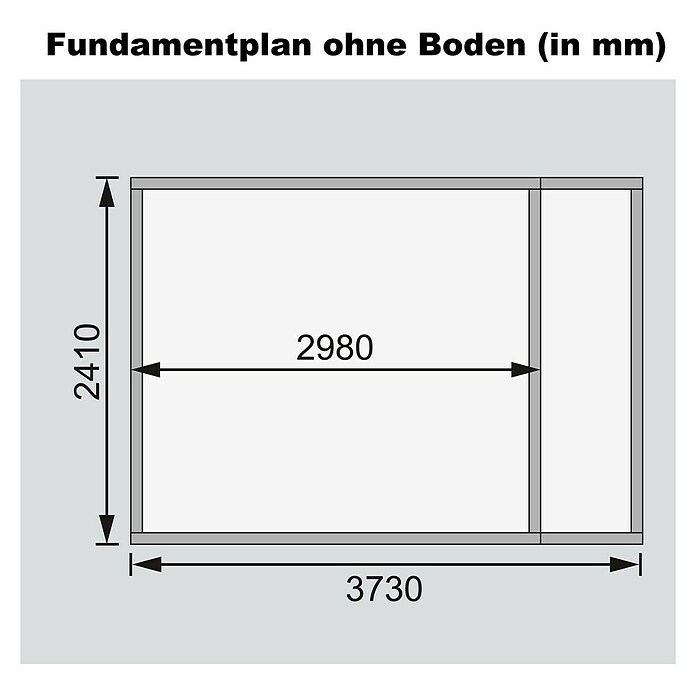 Karibu Gartenhaus Retola 6 (Außenmaß inkl. Dachüberstand (B x T): 404 x 262 cm, Holz, Natur) | BAUHAUS