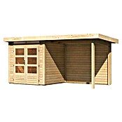 Karibu Gartenhaus Kandern 1 (Außenmaß inkl. Dachüberstand (B x T): 451,5 x 232 cm, Holz, Natur) | BAUHAUS