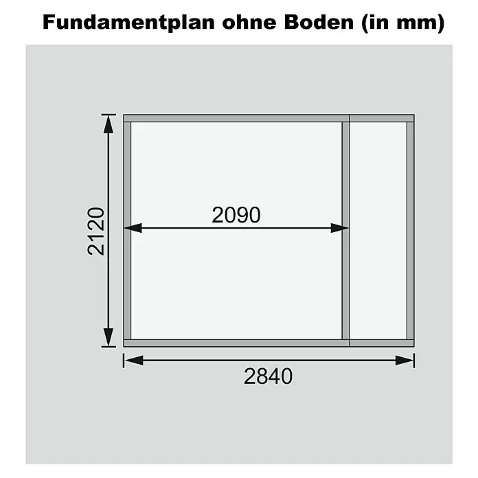 Karibu Gartenhaus Retola 2Außenmaß inkl. Dachüberstand (B x T): 317 x 238 cm, Holz, Natur