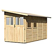Karibu Gartenhaus Wandlitz 4 (Außenmaß inkl. Dachüberstand (B x T): 200 x 408 cm, Holz, Natur) | BAUHAUS
