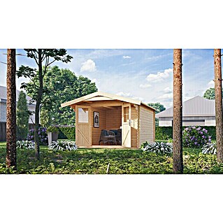 Karibu Gartenhaus Rentrup 8 (Außenmaß inkl. Dachüberstand (B x T): 347 x 473,5 cm, Holz, Natur)