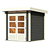 Karibu Gartenhaus Kandern 1 (Außenmaß inkl. Dachüberstand (B x T): 236 x 232 cm, Holz, Terragrau) | BAUHAUS