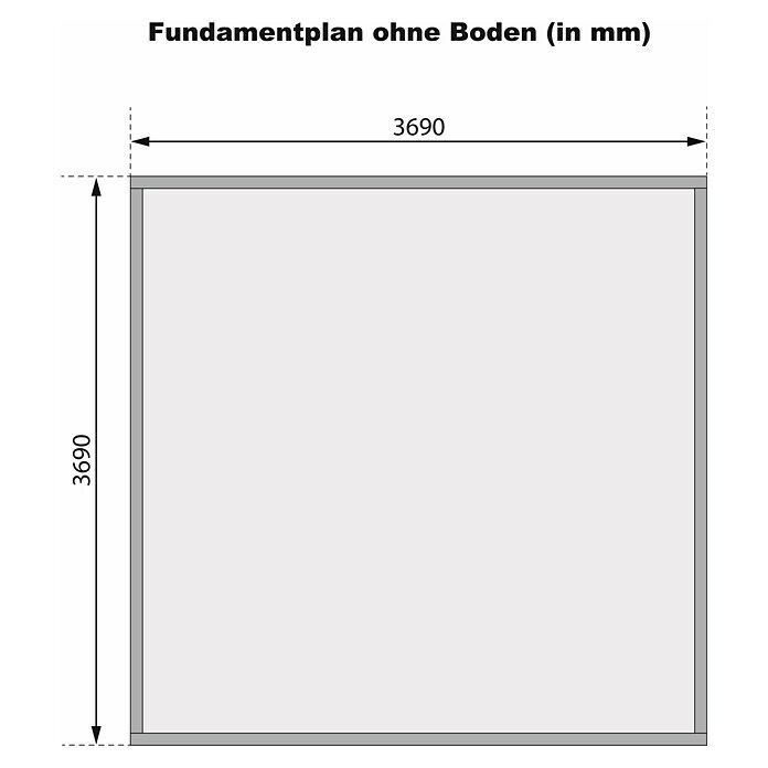 Karibu Gartenhaus (Außenmaß inkl. Dachüberstand (B x T): 406 x 422 cm, Holz, Natur) | BAUHAUS