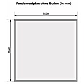 Karibu Gartenhaus (Außenmaß inkl. Dachüberstand (B x T): 406 x 422 cm, Holz, Natur) | BAUHAUS