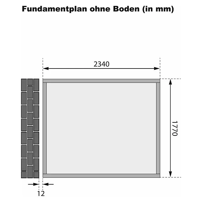 Karibu Gartenhaus Bomlitz 2Außenmaß inkl. Dachüberstand (B x T): 255 x 232 cm, Holz, Terragrau
