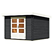 Karibu Gartenhaus Malta (Außenmaß inkl. Dachüberstand (B x T): 315 x 333 cm, Holz, Anthrazit, Ohne Seitendach) | BAUHAUS