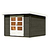 Karibu Gartenhaus Malta (Außenmaß inkl. Dachüberstand (B x T): 315 x 333 cm, Holz, Terragrau, Ohne Seitendach) | BAUHAUS