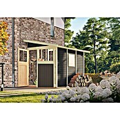 Karibu Gartenhaus Wandlitz 3 (Außenmaß inkl. Dachüberstand (B x T): 200 x 320 cm, Holz, Terragrau) | BAUHAUS