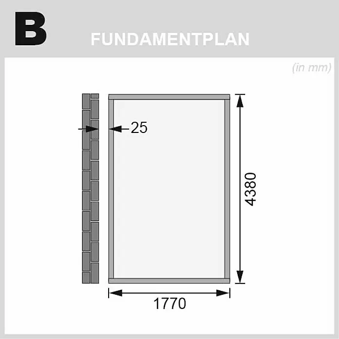 Karibu Gartenhaus Wandlitz 5Außenmaß inkl. Dachüberstand (B x T): 200 x 496 cm, Holz, Natur