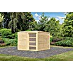 Karibu Gartenhaus Qubic 2 (Außenmaß inkl. Dachüberstand (B x T): 276 x 276 cm, Holz, Natur) | BAUHAUS