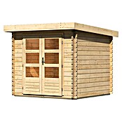 Karibu Gartenhaus Bastrup 2 (Außenmaß inkl. Dachüberstand (B x T): 255 x 273 cm, Holz, Natur) | BAUHAUS