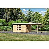 Karibu Gartenhaus (Außenmaß inkl. Dachüberstand (B x T): 706 x 333 cm, Holz, Natur, Mit Seitendach) | BAUHAUS