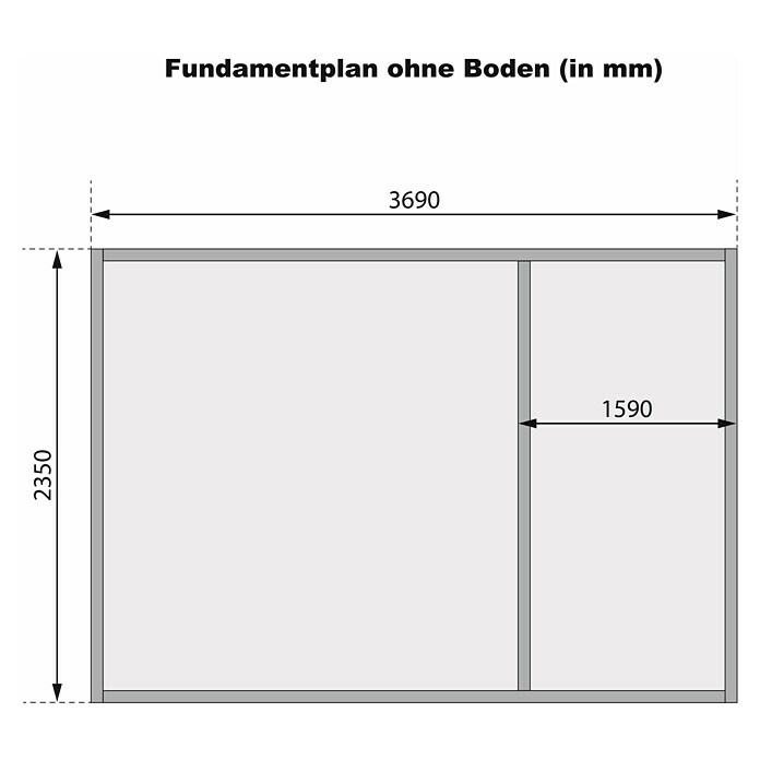 Karibu Gartenhaus Radur 0 (Außenmaß inkl. Dachüberstand (B x T): 406 x 312  cm, Holz, Natur) | BAUHAUS
