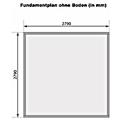 Karibu Gartenhaus (Außenmaß inkl. Dachüberstand (B x T): 317 x 333 cm, Holz, Natur) | BAUHAUS